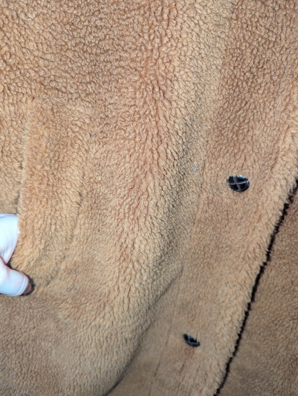 L Tall GAP Teddy Bear Brown Sherpa Long Coat - Picture 3 of 6